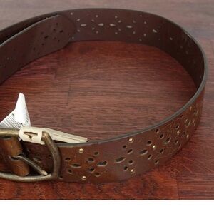 Mossimo & Co Mens brown belt perforated with studs size 36